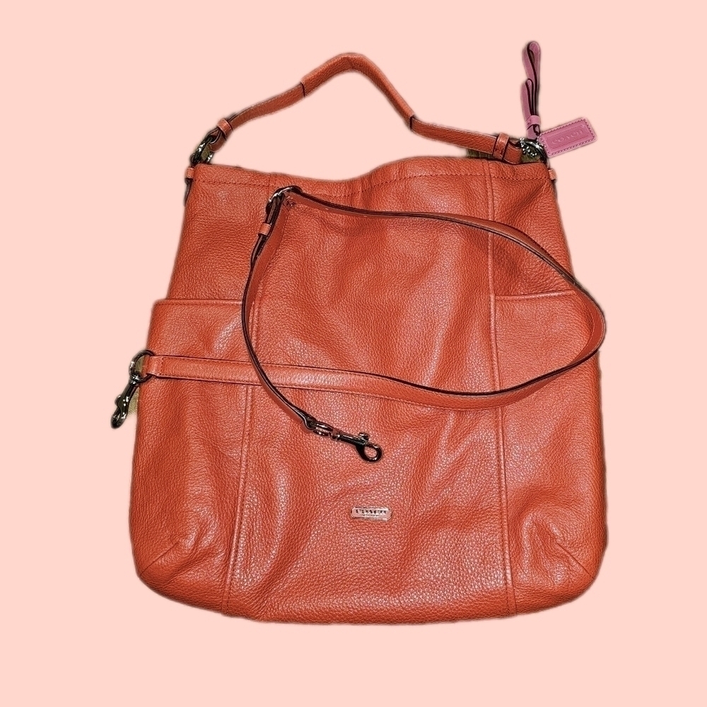 NWOT Authentic Red Coach Tote Bag with Optional Shoulder Strap